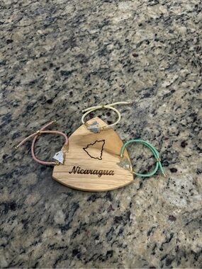 Adjustable Nicaraguan map bracelets
